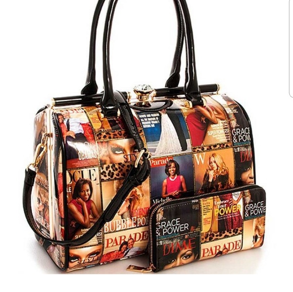 👜Very Unique 2in1 Designer Magazine Satchel - Picture 2 of 6